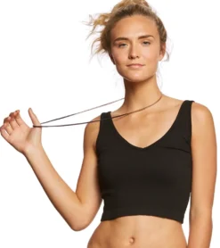 Free People Solid Rib Brami Yoga Crop Top
