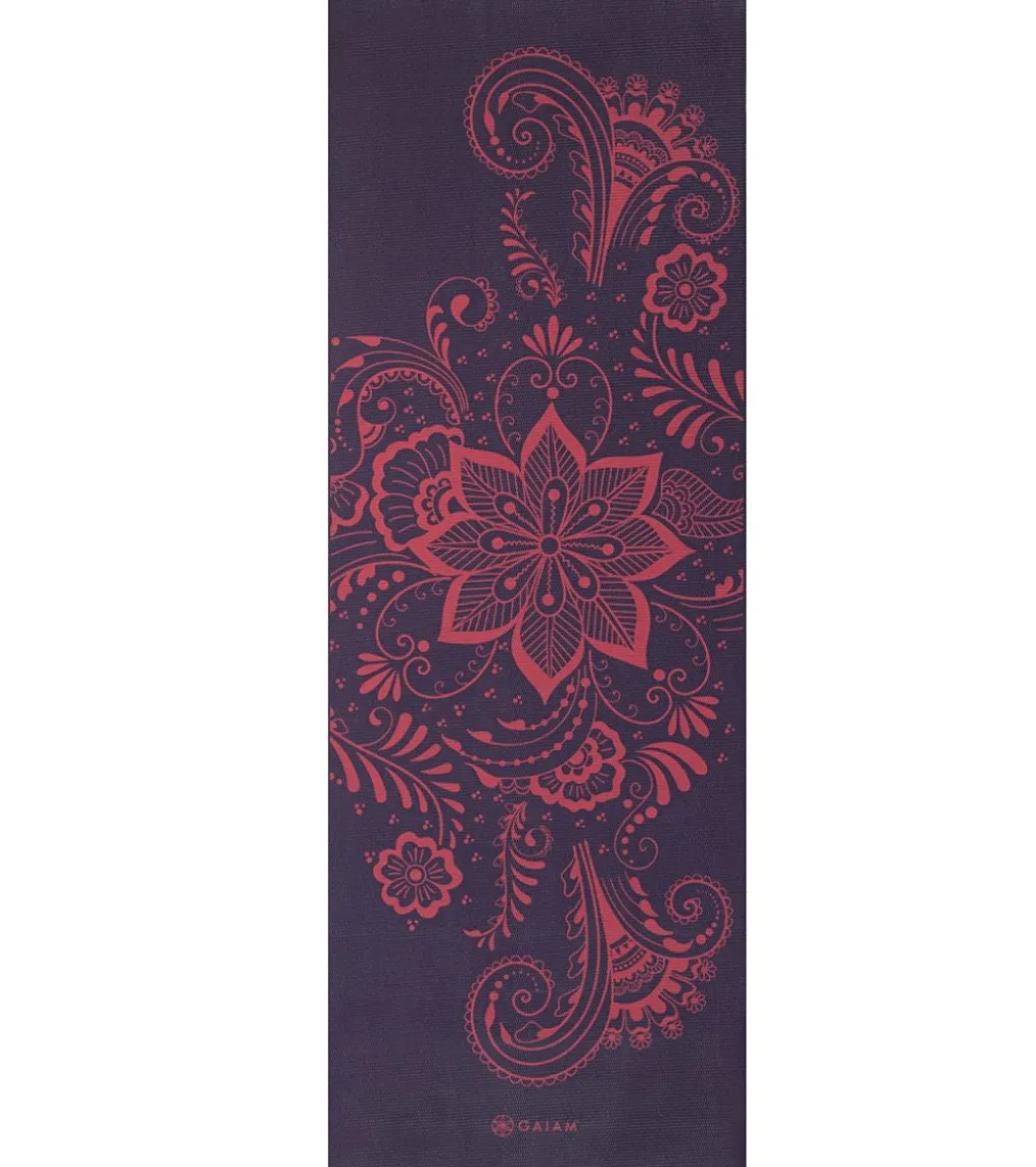 Gaiam Aubergine Swirl Premium Yoga Mat 68" 6mm Extra Thick