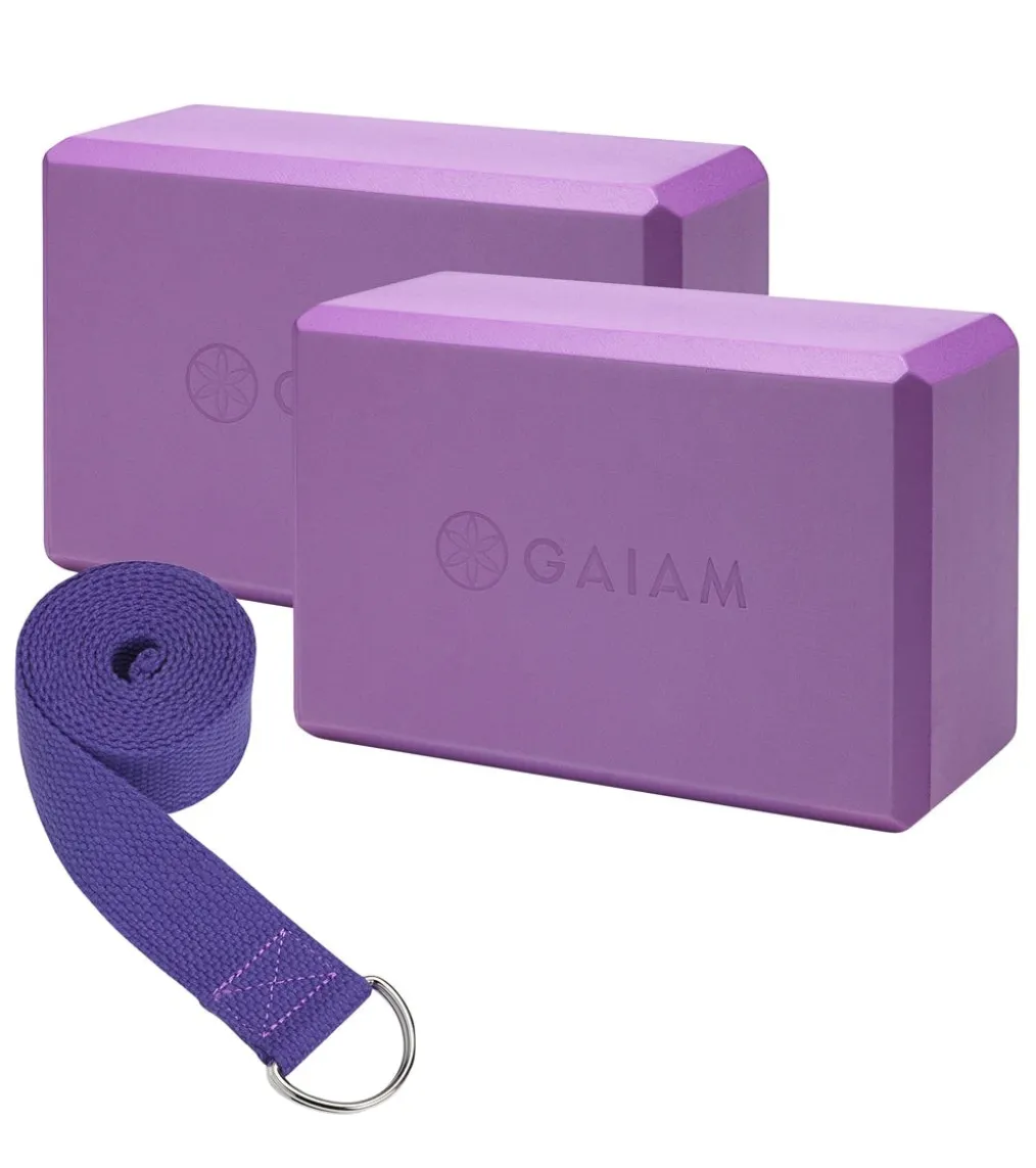 Gaiam 2 Block/Strap Combo