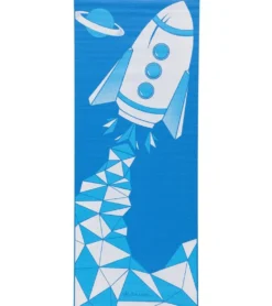 Gaiam Kids Yoga Mat Blue Rocket 60
