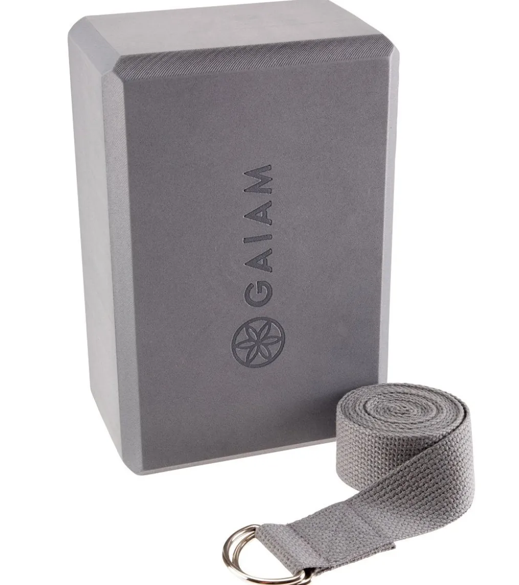 Gaiam Yoga Block & Strap Combo 6'