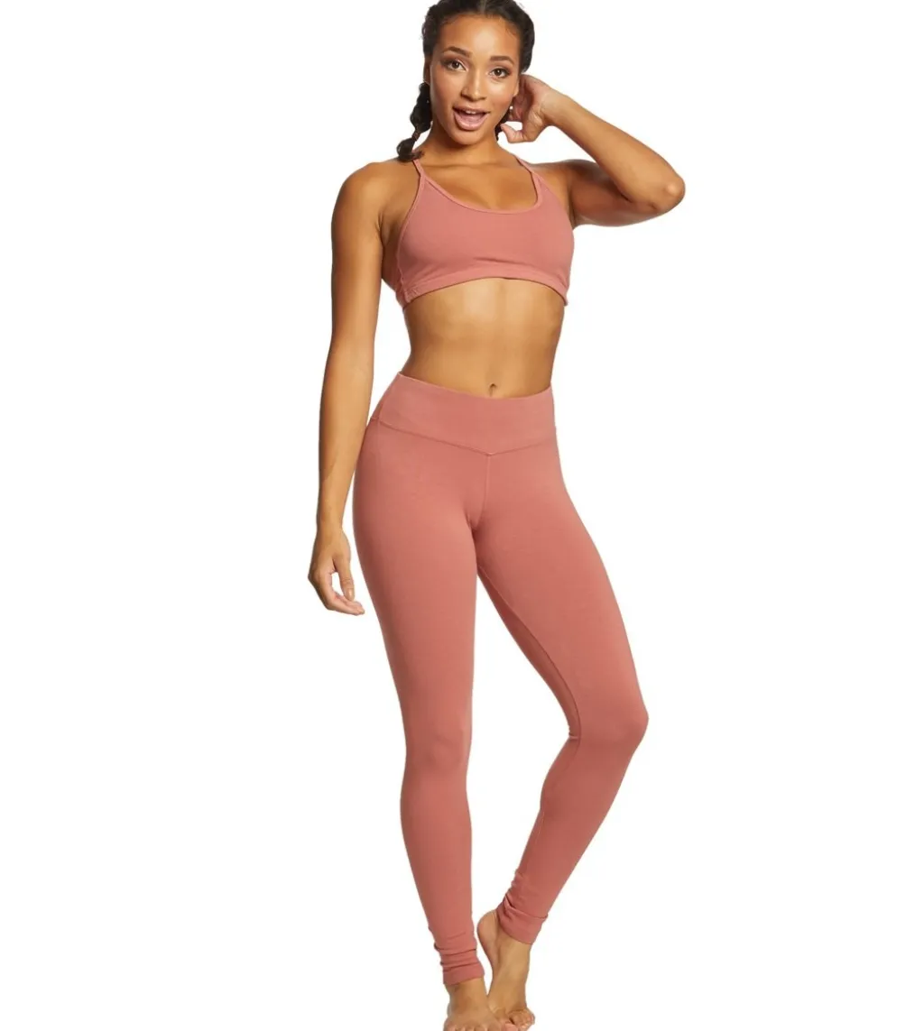 Hard Tail Flat Waist Cotton Ankle Yoga Leggings