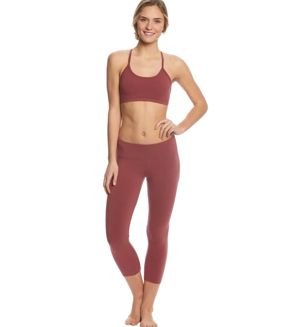 Hard Tail Flat Waisted Cotton Yoga Capris