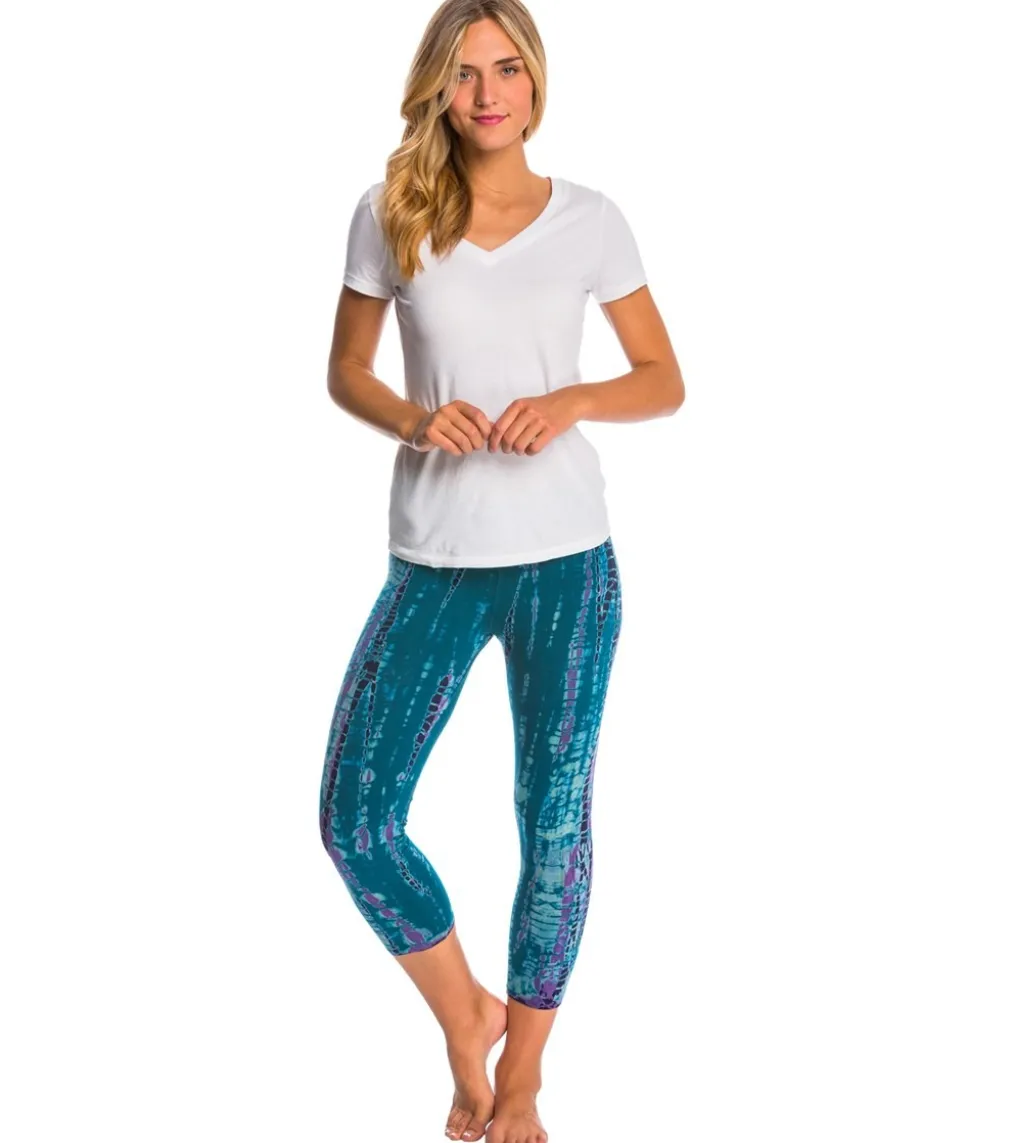 Hard Tail Flat Waisted Cotton Yoga Capris
