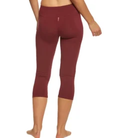 Hard Tail Flat Waisted Cotton Yoga Capris