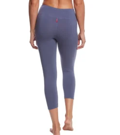 Hard Tail Flat Waisted Cotton Yoga Capris