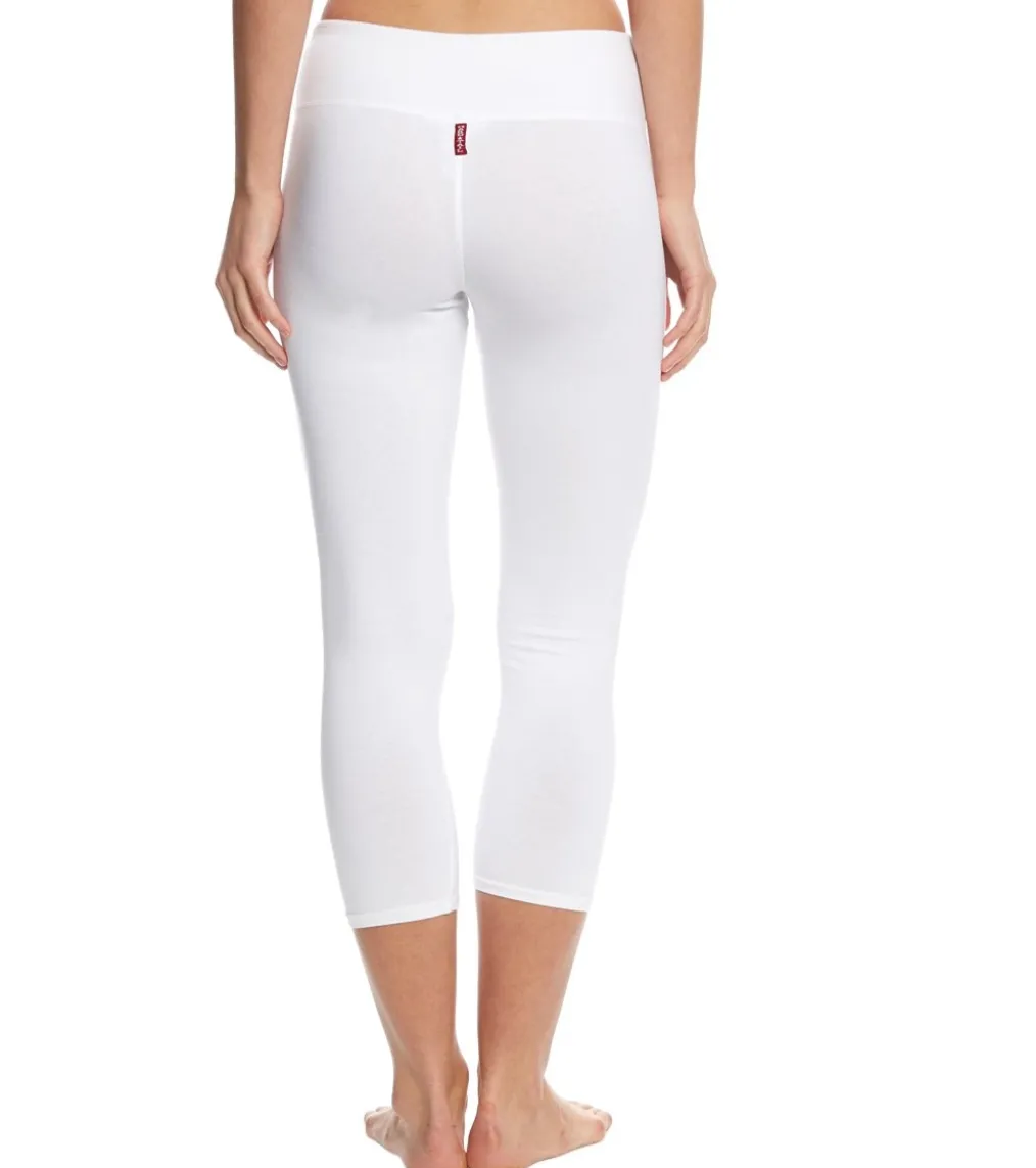 Hard Tail Flat Waisted Cotton Yoga Capris