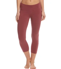 Hard Tail Flat Waisted Cotton Yoga Capris