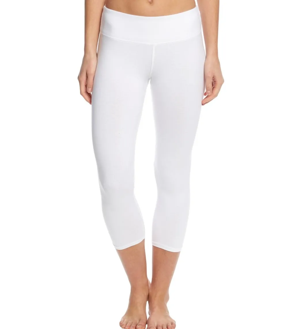 Hard Tail Flat Waisted Cotton Yoga Capris