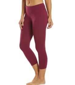 Hard Tail Flat Waisted Cotton Yoga Capris