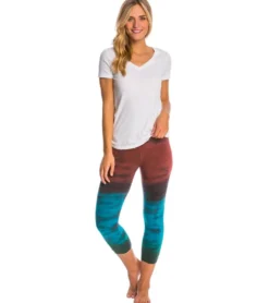 Hard Tail Flat Waisted Cotton Yoga Capris