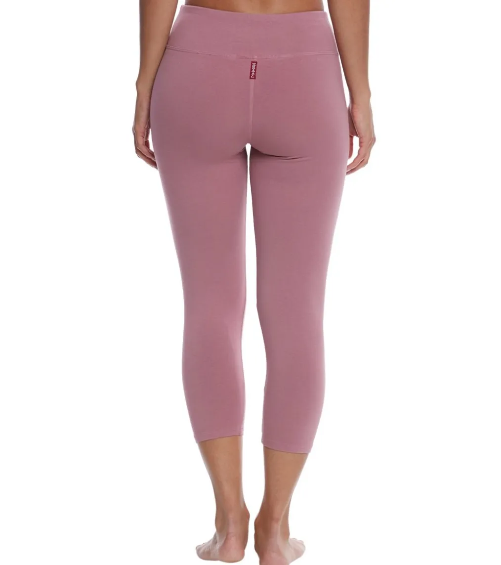 Hard Tail Flat Waisted Cotton Yoga Capris