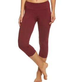 Hard Tail Flat Waisted Cotton Yoga Capris