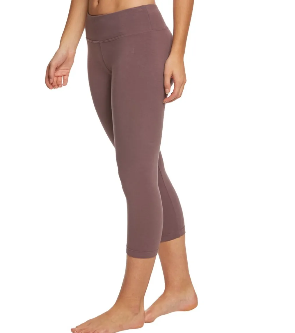 Hard Tail Flat Waisted Cotton Yoga Capris