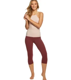 Hard Tail Flat Waisted Cotton Yoga Capris