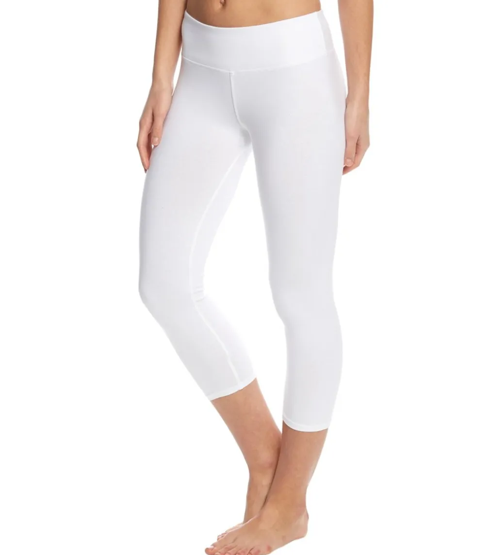 Hard Tail Flat Waisted Cotton Yoga Capris
