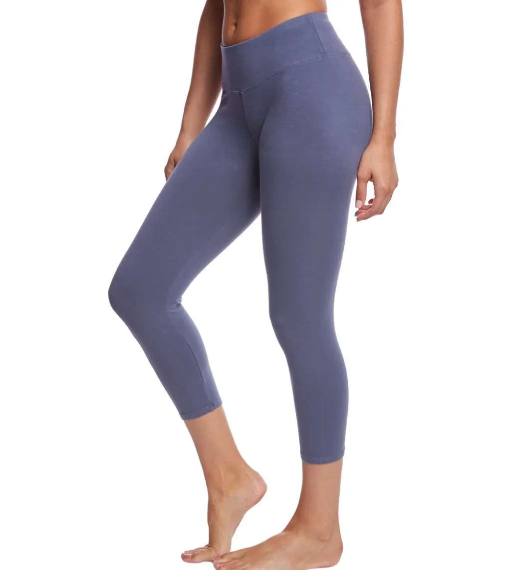 Hard Tail Flat Waisted Cotton Yoga Capris