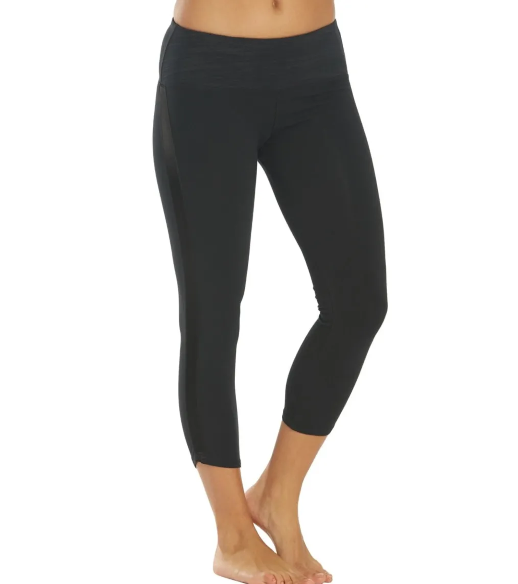 Hard Tail Racer Stripe Flat Waist Ankle Leggings