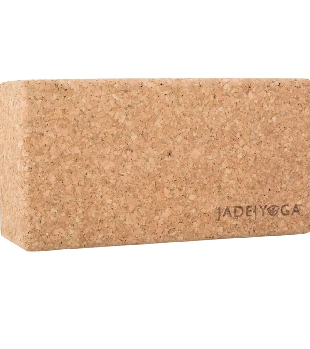 Jade Yoga Cork Yoga Block 3 Inch