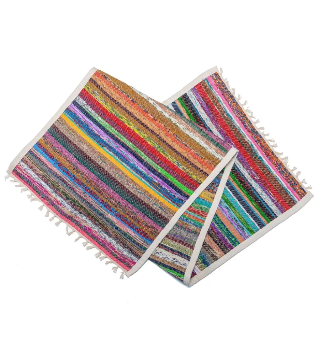 Jade Yoga Recycled Sari Yoga Rug