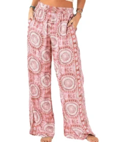 Lotus and Luna Baja Wide Leg Drawstring Pants