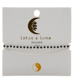 Lotus and Luna Balance Onyx 2mm Healing Bracelet