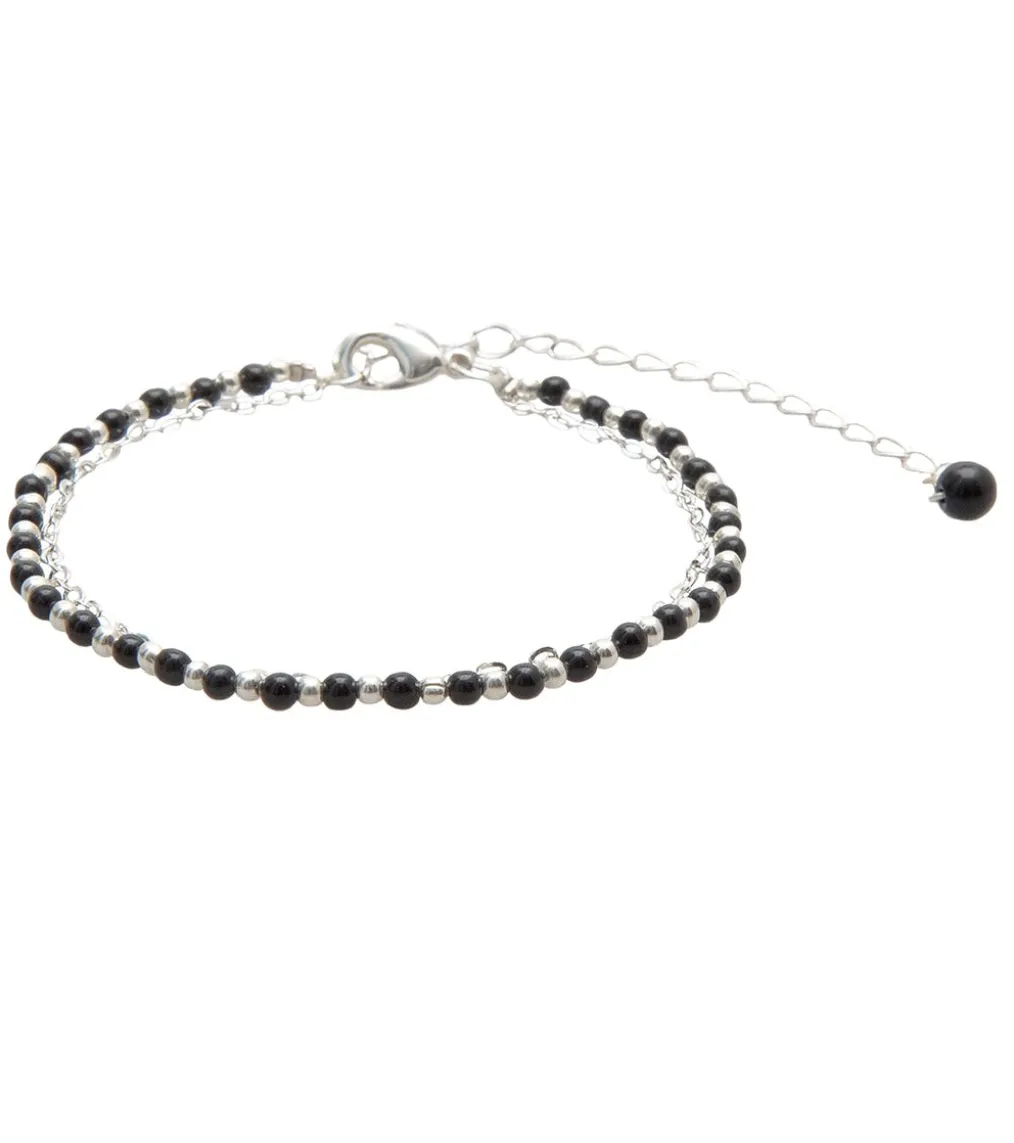 Lotus and Luna Balance Onyx 2mm Healing Bracelet