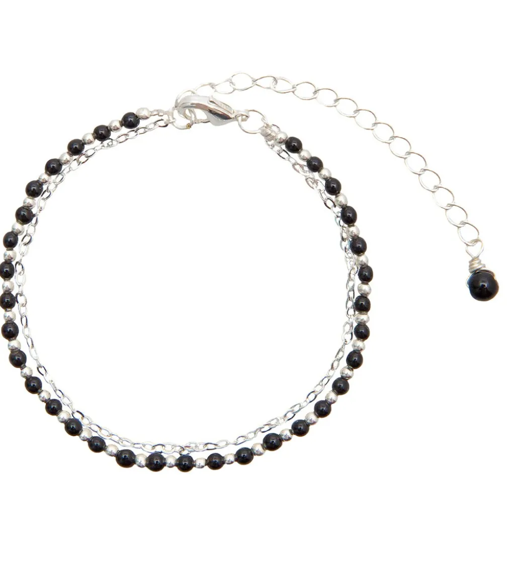 Lotus and Luna Balance Onyx 2mm Healing Bracelet
