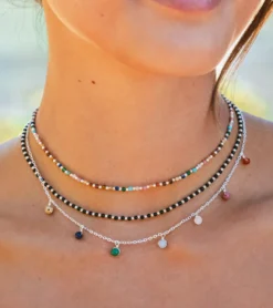 Lotus and Luna Balance Onyx 2mm Healing Necklace