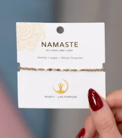 Lotus and Luna Bhakti Life Purpose Namaste Bracelet
