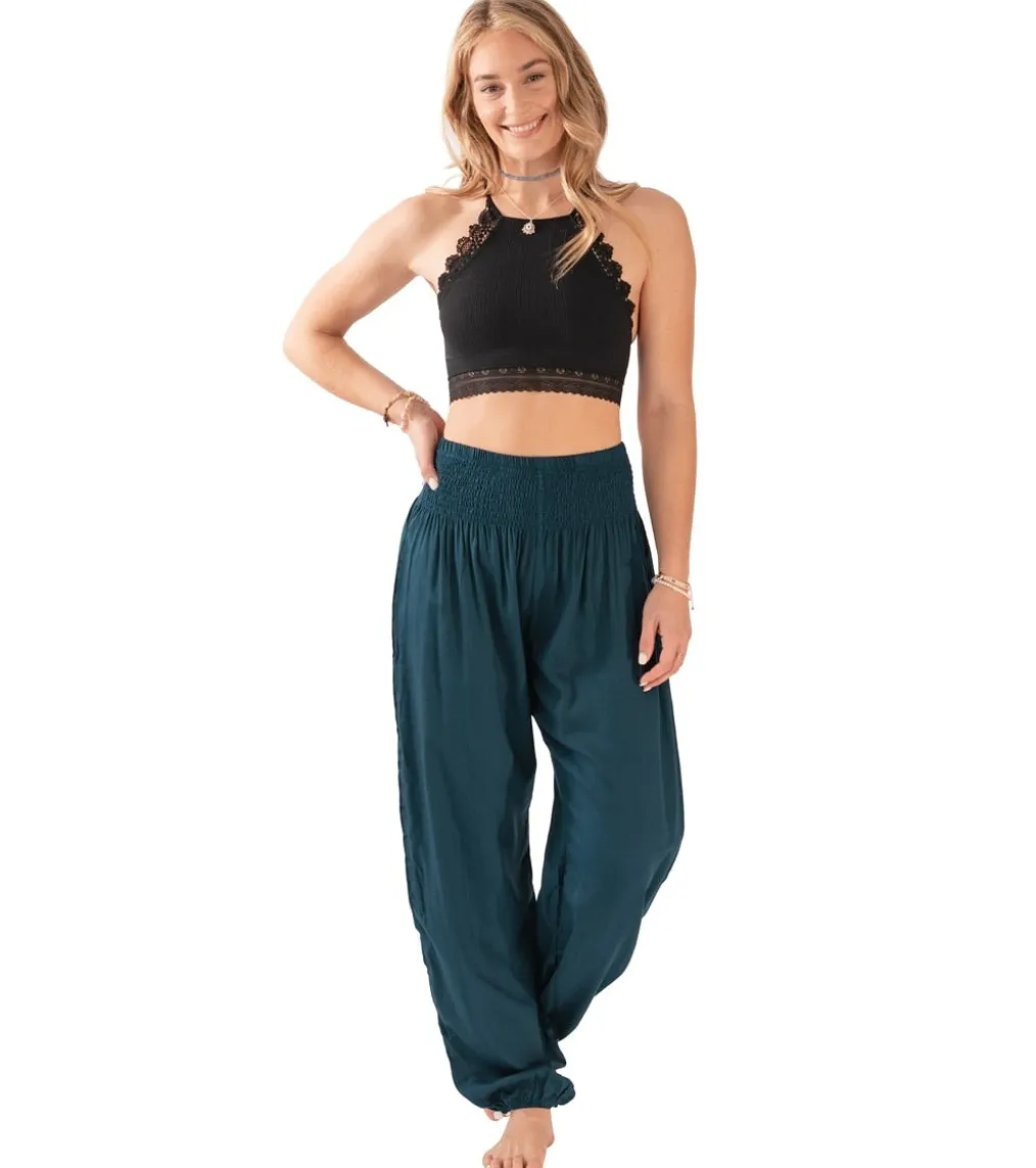 Lotus and Luna Deep Teal Harem Pants