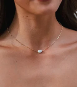 Lotus and Luna Intuition Stone of the Earth Necklace