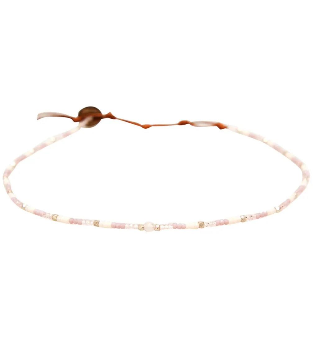 Lotus and Luna "Love is My Guide" Rose Quartz Goddess Necklace