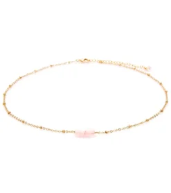 Lotus and Luna Love Rose Quartz Stone of the Earth Necklace