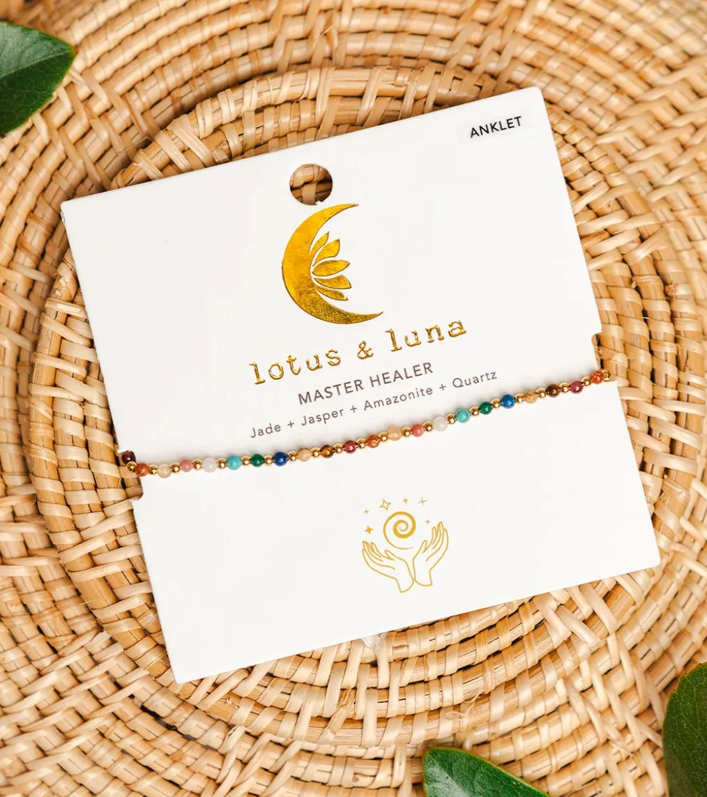 Lotus and Luna Master Healer Gold Anklet