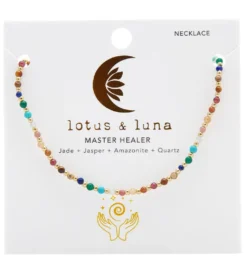 Lotus and Luna Master Healer Gold Necklace