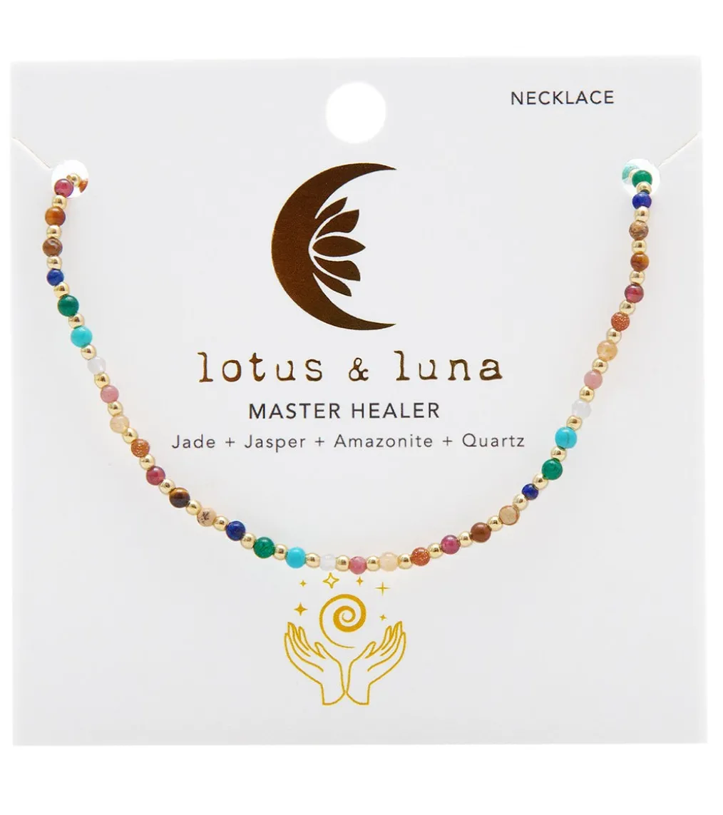 Lotus and Luna Master Healer Gold Necklace