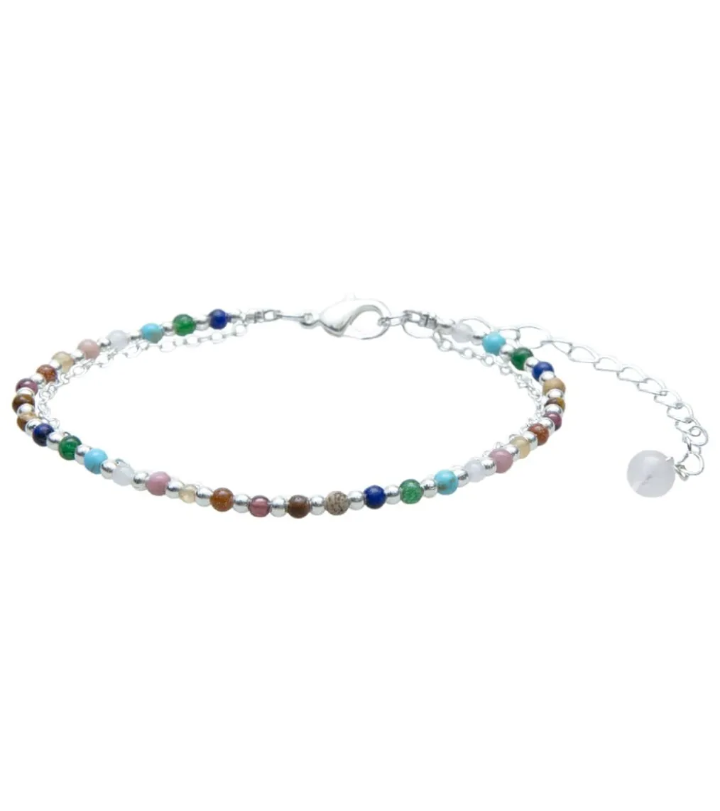 Lotus and Luna Master Healer Silver Healing Layered Bracelet