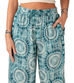 Lotus and Luna Palmetto Point Wide Leg Drawstring Pants