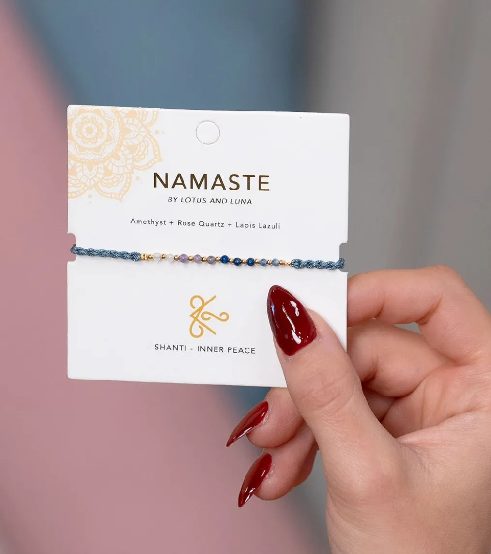 Lotus and Luna Shanti Inner Peace Namaste Bracelet