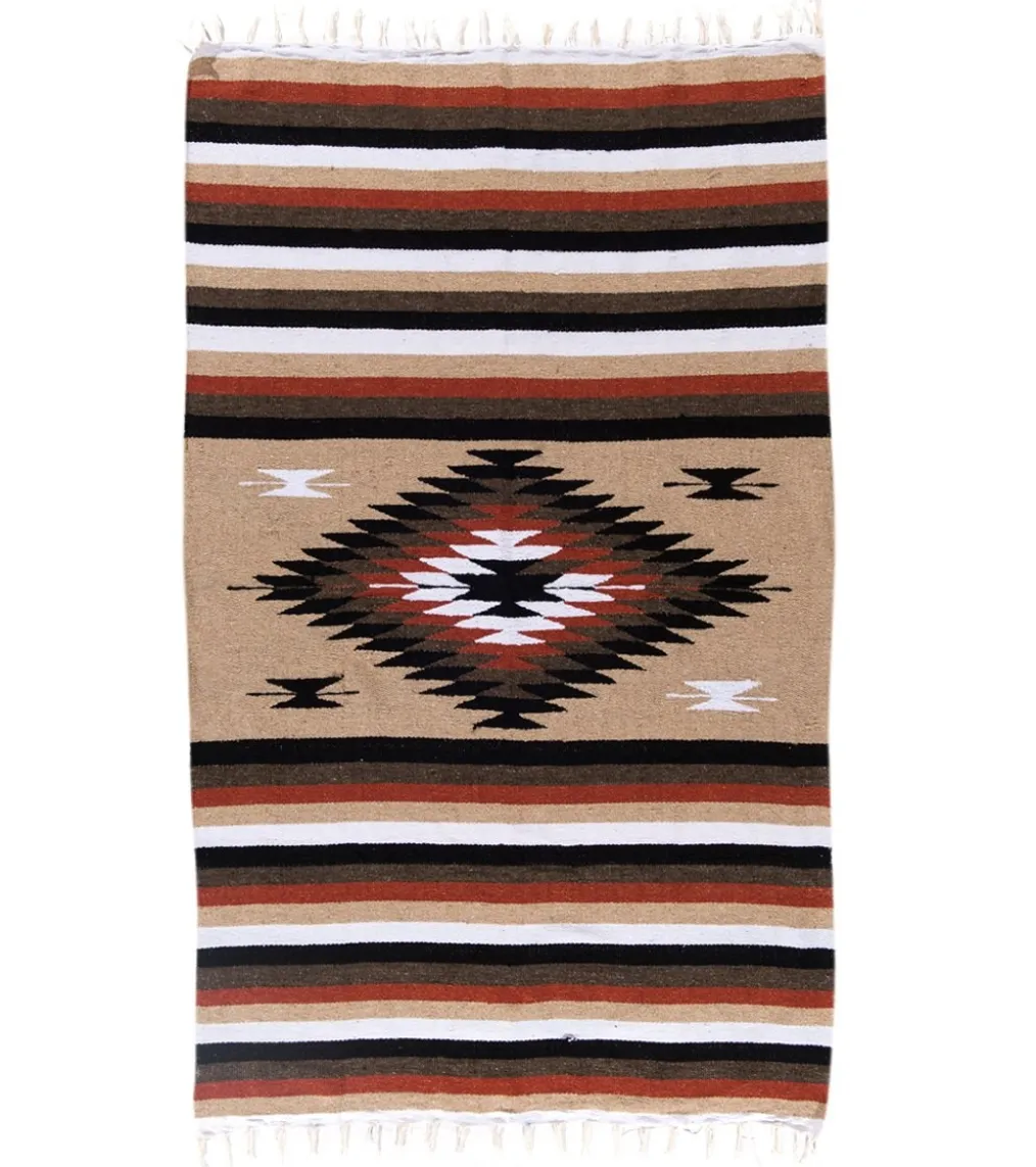 Native Yoga Natural Two Color Extra Fancy Diamond Yoga Blanket