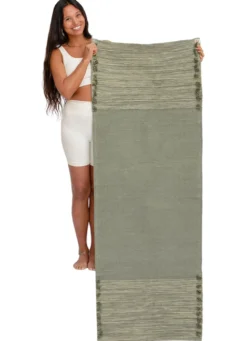 Oko Living Sunstone Organic Cotton Herbal Yoga Rug