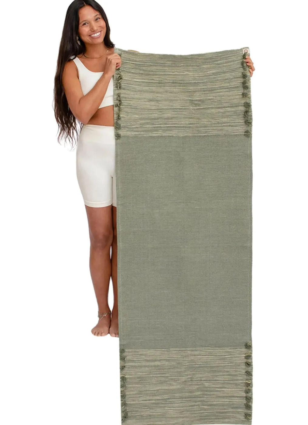 Oko Living Sunstone Organic Cotton Herbal Yoga Rug