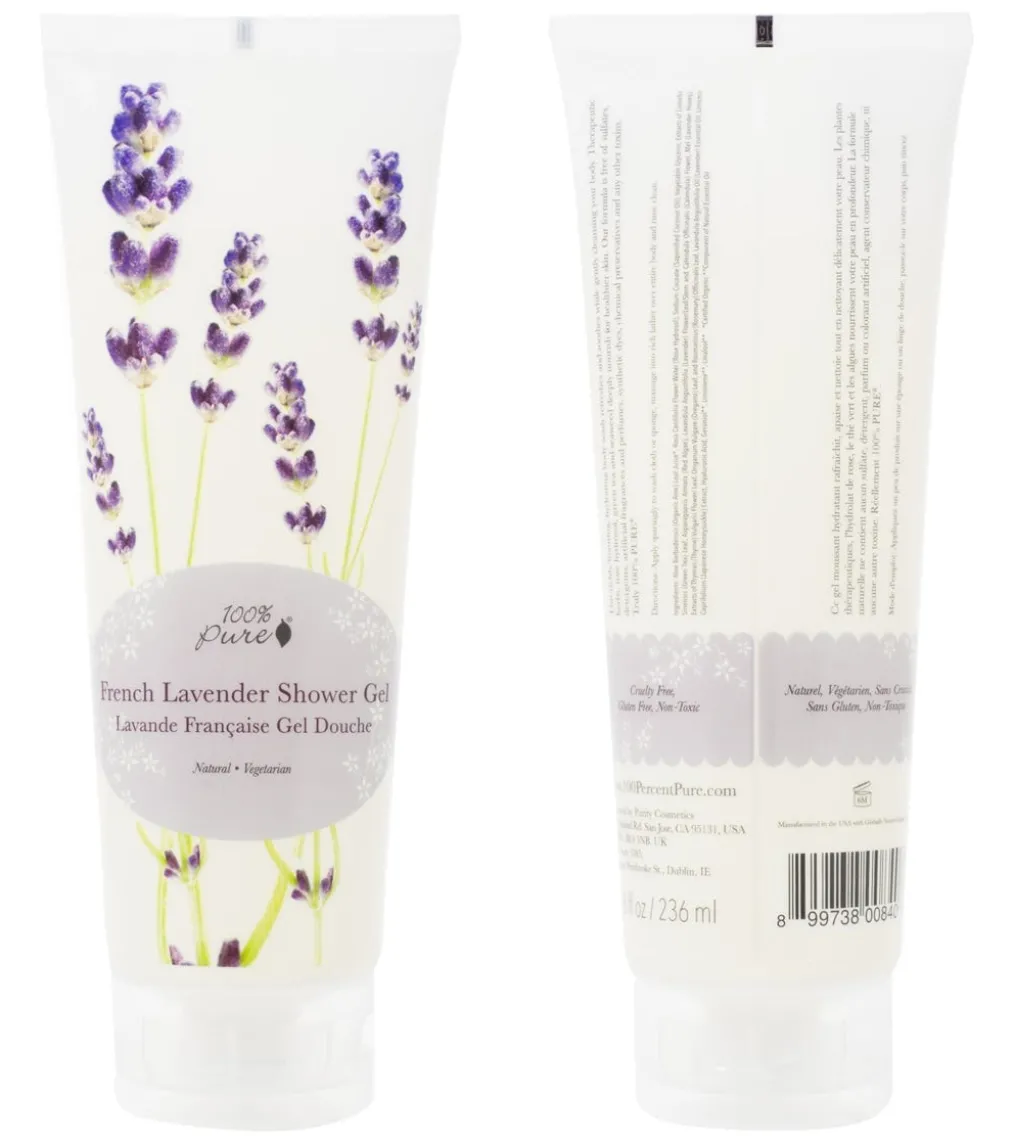100% Pure French Lavender Shower Gel 8 oz.