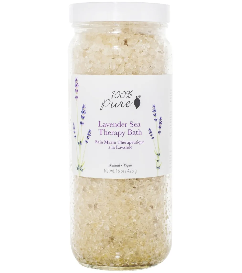 100% Pure Lavender Sea Therapy Bath Soak 15 oz.