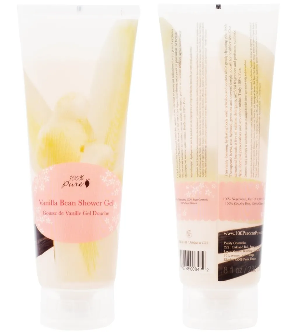 100% Pure Vanilla Bean Shower Gel 8 oz.