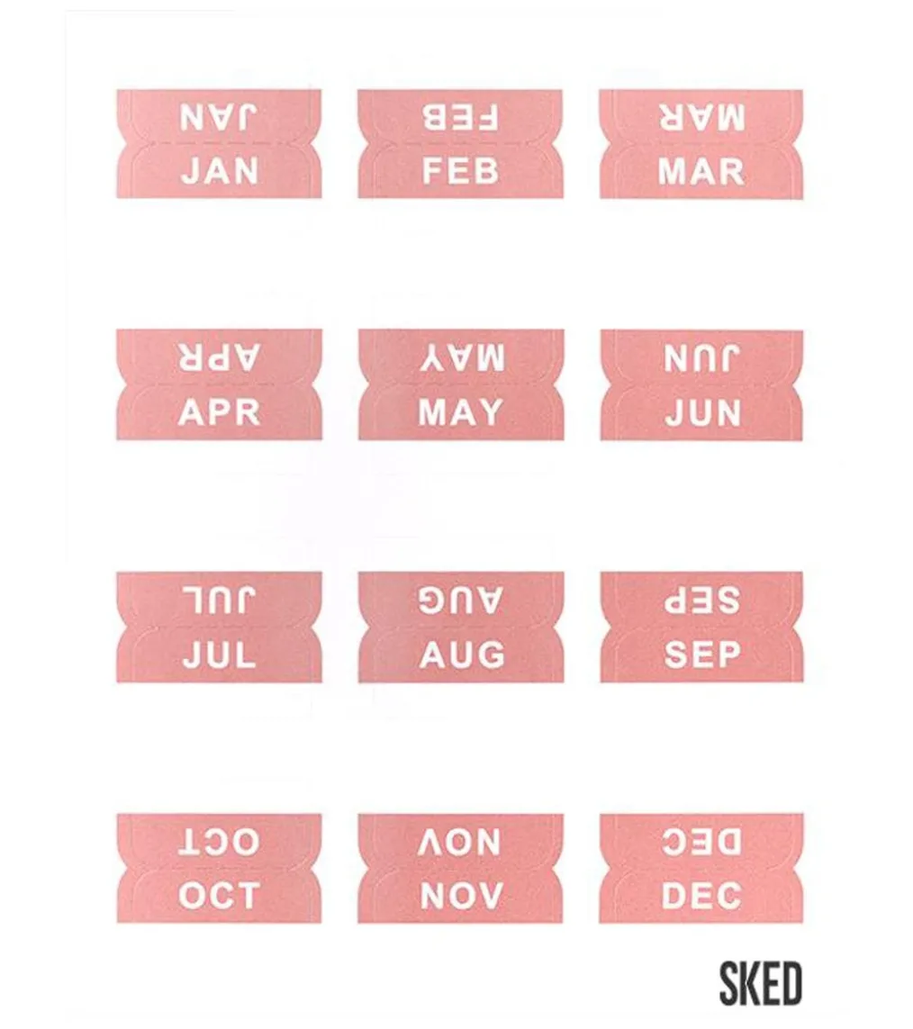 Sked Planner Monthly Tab Stickers
