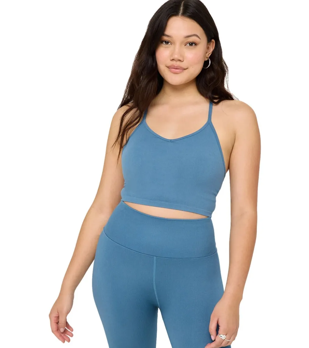 Spiritual Gangster Bryn Seamless Crop Tank Solid