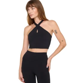 Spiritual Gangster Jules Cross Neck Crop Tank