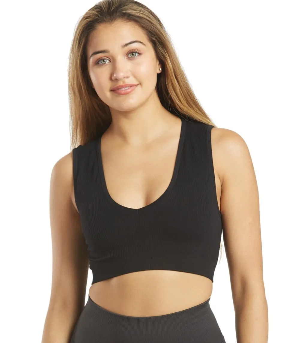 Spiritual Gangster Ribbed Metta Plunge Yoga Brami